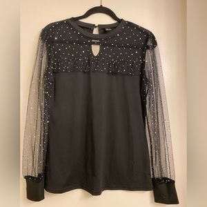 Sheilay Black Top with sparkle detail